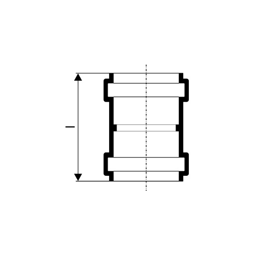 Схема HTMM - муфта двойная (двухраструбная)