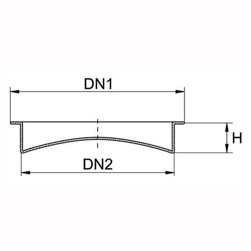 Схема Дно (пробка) для гофрированной подъемной трубы, тип 315 (для дренажного колодца, без уплотнения)