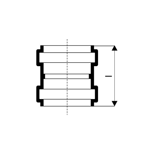 Схема KGMM – муфта двойная (двухраструбная)