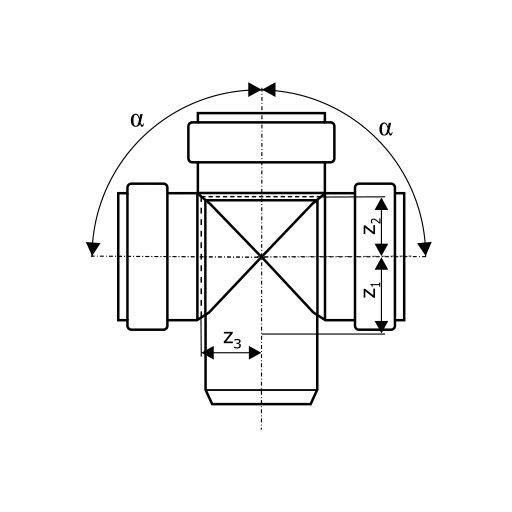 Схема SKDA - крестовина 87°